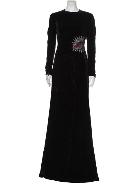 gucci black midi dress|Gucci long dresses.